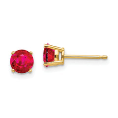 14k Ruby Post Earrings