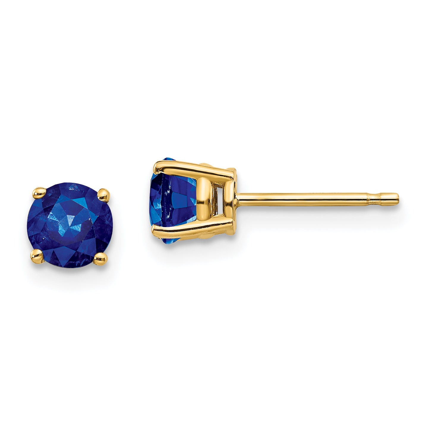 14k Sapphire Post Earrings