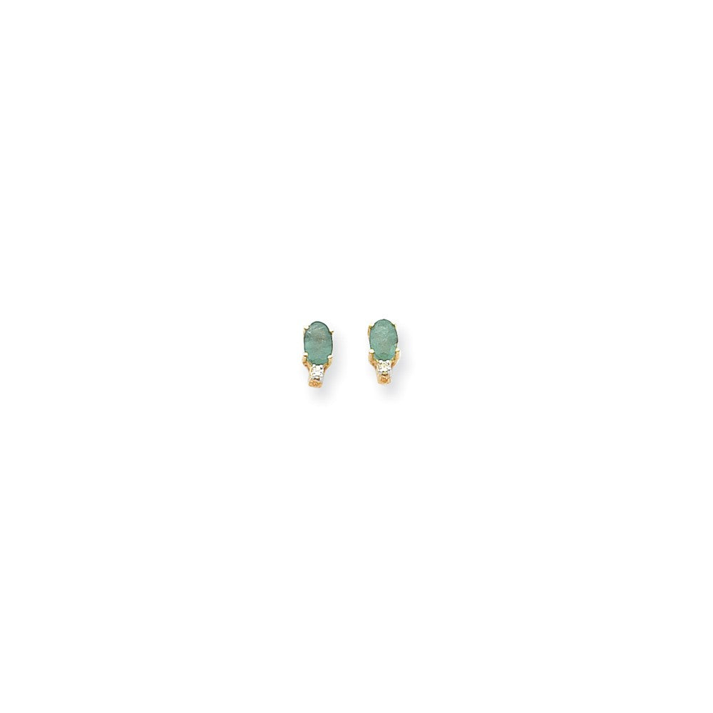 14k 6x4 Oval & Diamond Earring Mountings