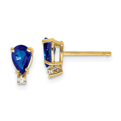 14K Sapphire Diamond Earrings