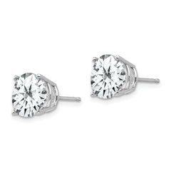 14k White Gold 10mm Cubic Zirconia Earrings