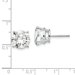 14k White Gold 10mm Cubic Zirconia Earrings