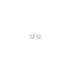 14k White Gold 10mm Round Earring Mountings