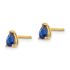 14k Sapphire Post Earrings