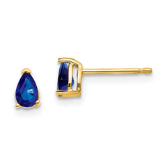 14k Sapphire Post Earrings