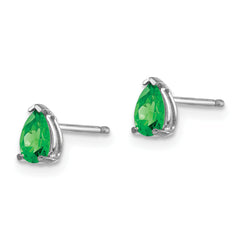 14k White Gold Tsavorite Earrings