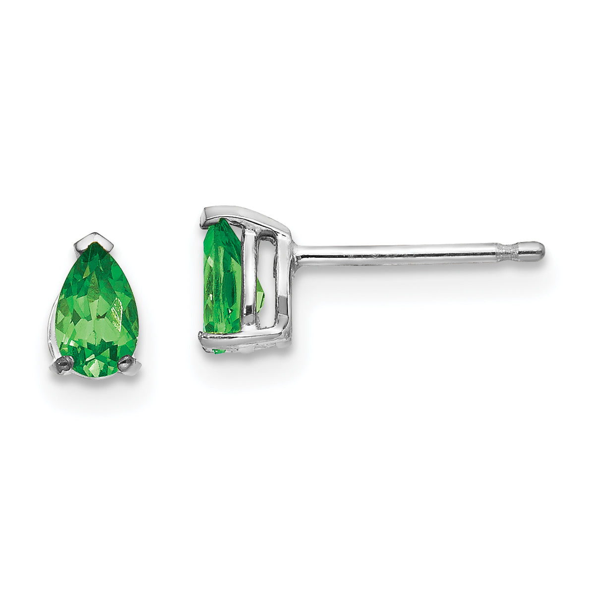 14k White Gold Tsavorite Earrings