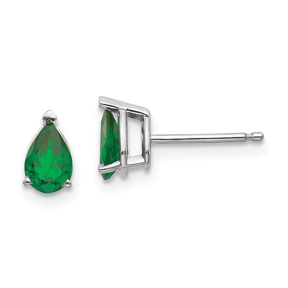 14k White Gold Tsavorite Earrings