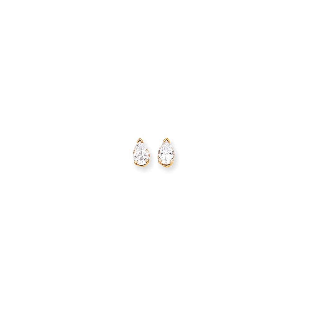 14k 7x5 Pear Earring Mountings