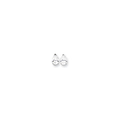 14k White Gold 10x7 Pear Earring Mountings