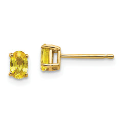 14k Yellow Sapphire Earrings