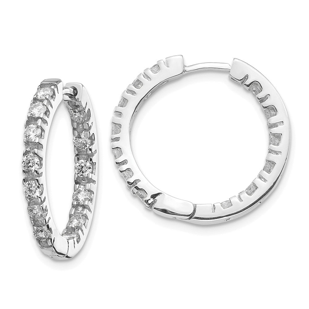 14k White Gold Diamond Hinged Hoop Mountings