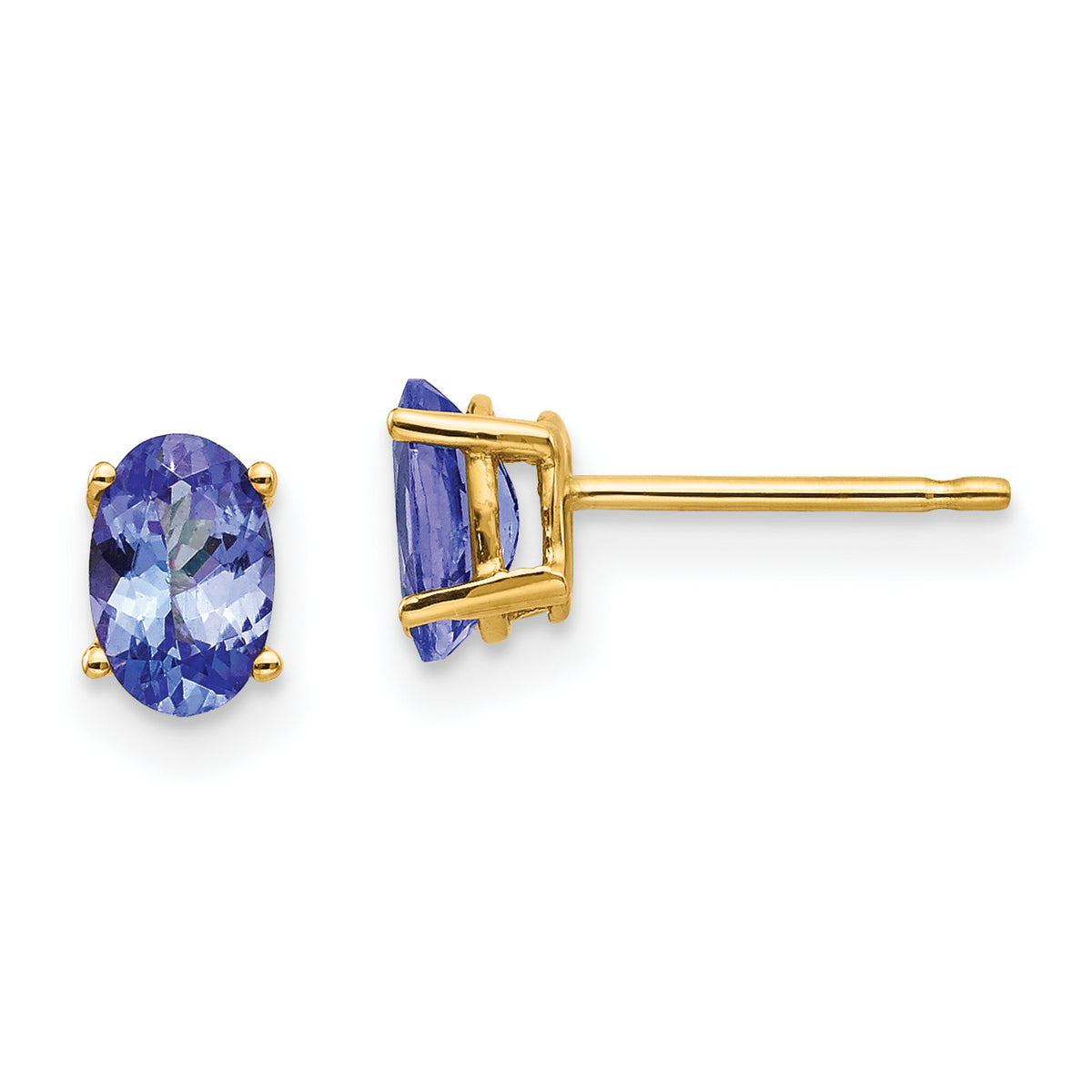 14k Tanzanite Post Earrings