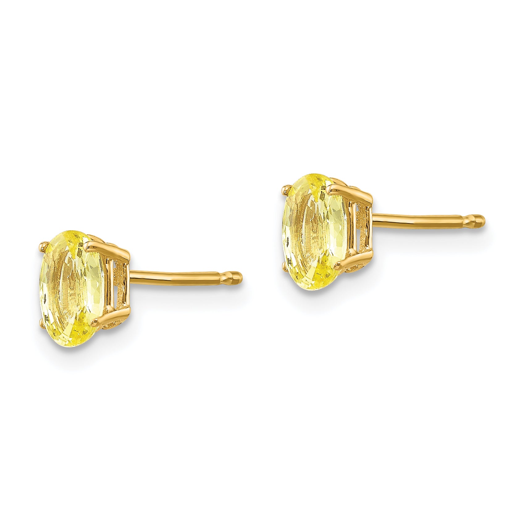 14k Yellow Sapphire Earrings