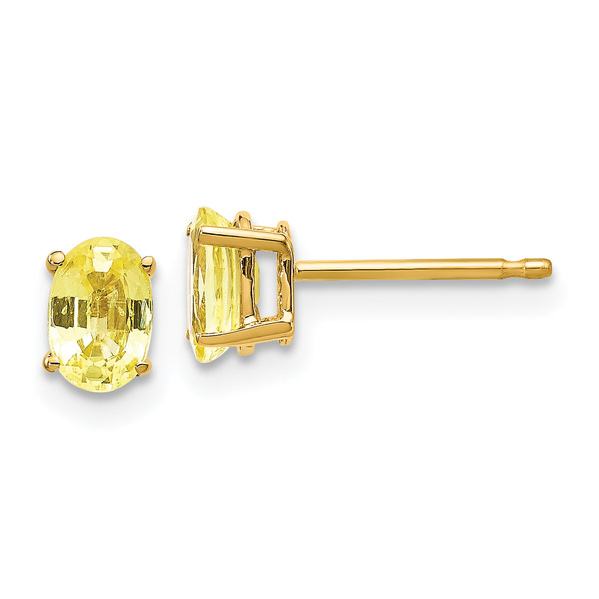 14k Yellow Sapphire Earrings