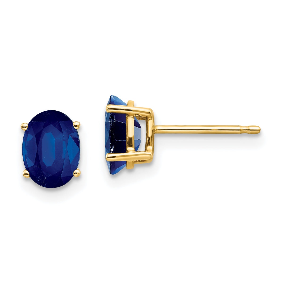 14k Sapphire Post Earrings