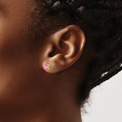 14k Pink Sapphire Earrings