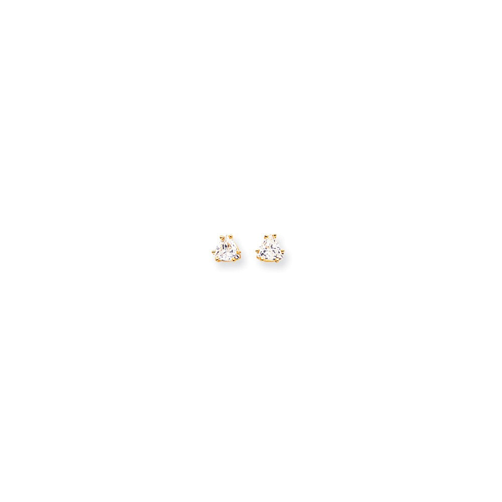 14k 5mm Trillion Earring Mountings