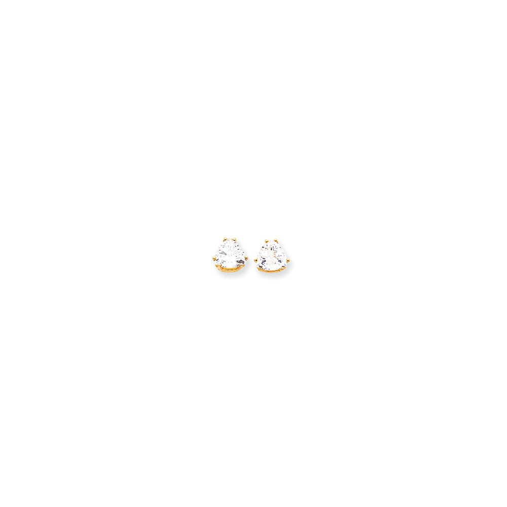 14k 8mm Trillion Earring Mountings