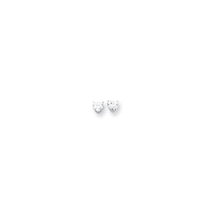 14k White Gold 5mm Heart Earring Mountings