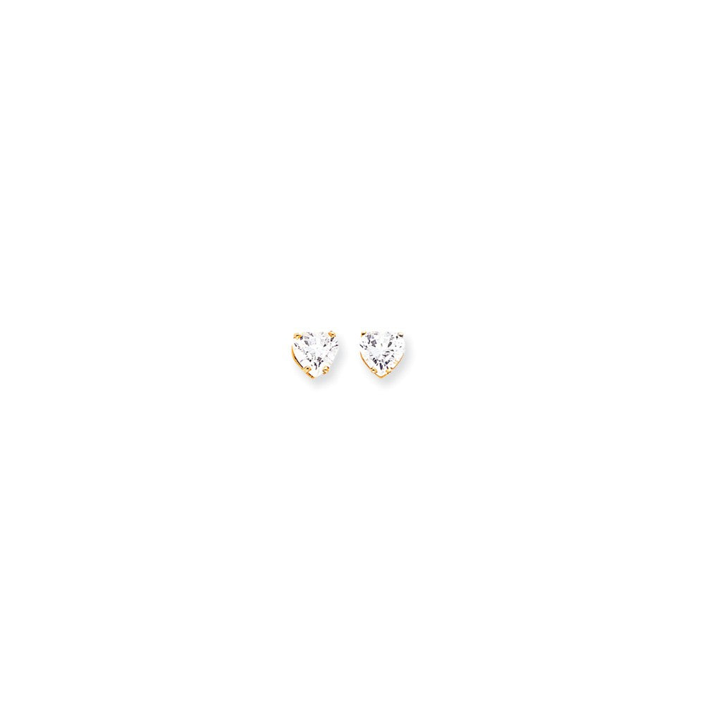 14k 7mm Heart Earring Mountings