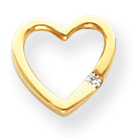 14K VS Diamond heart pendant