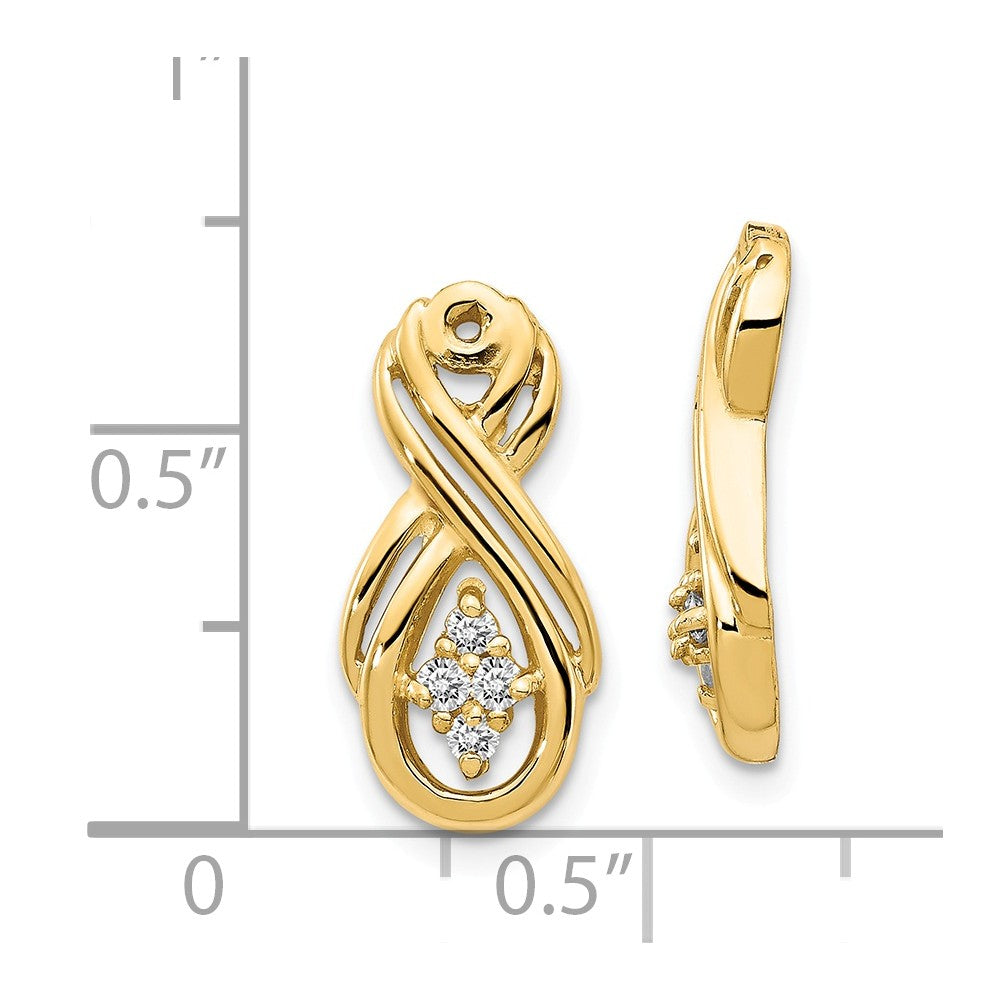 14k Diamond Earring Jackets Mountings