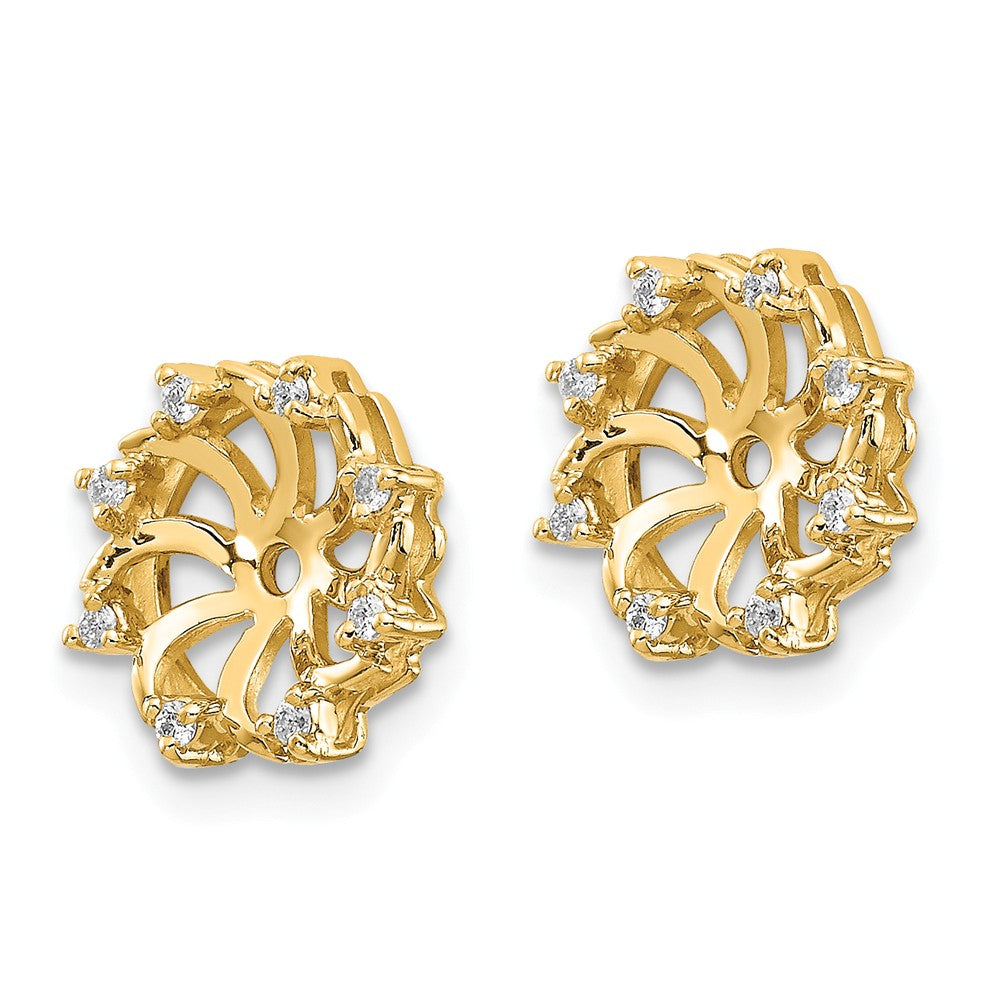 14K Diamond Earring Jackets Mountings