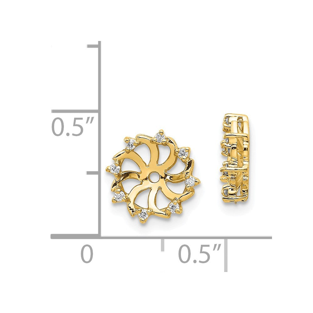 14k Diamond Earring Jackets Mountings