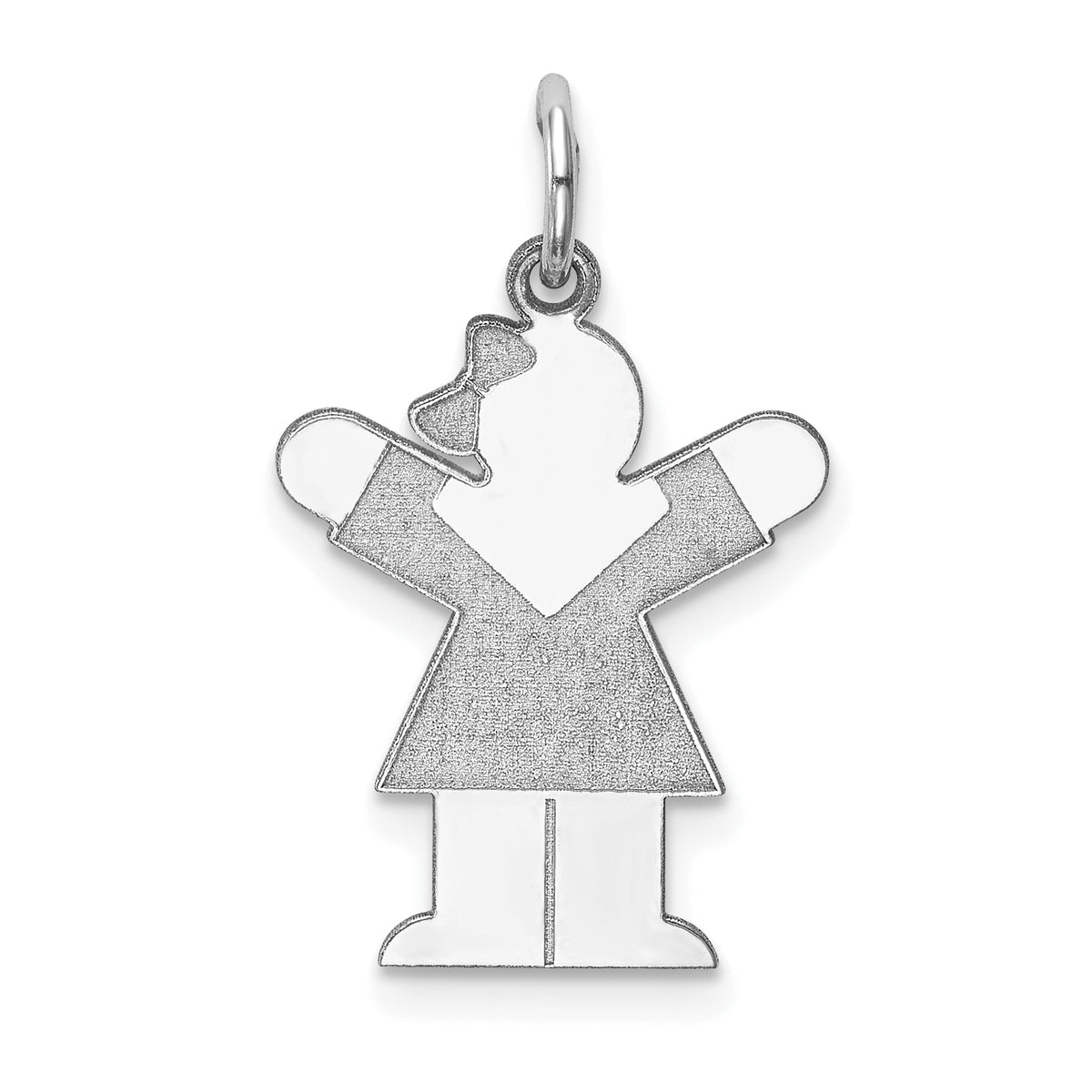 14K White Gold Kid Charm