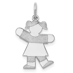 14K White Gold Kid Charm