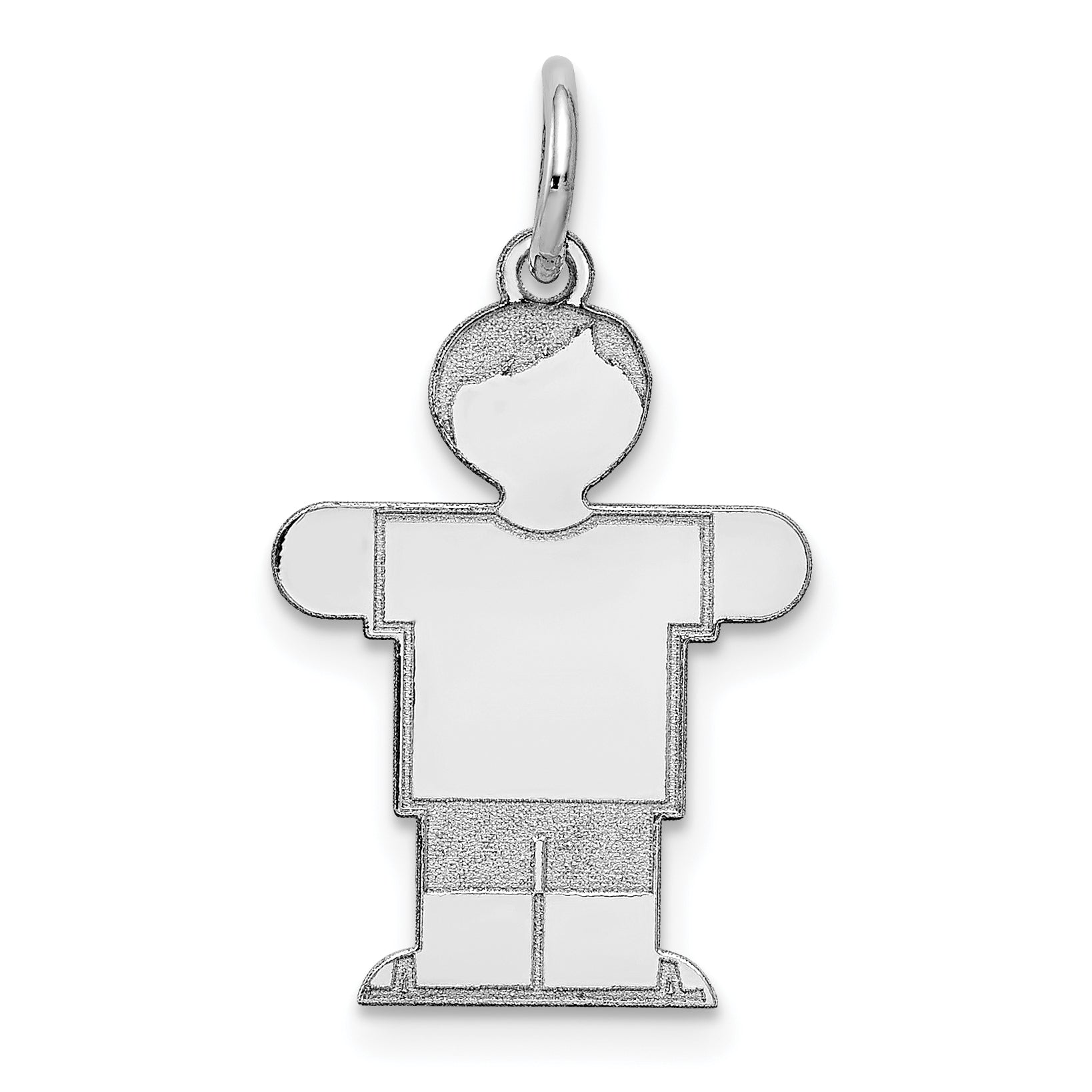 14K White Gold Kid Charm