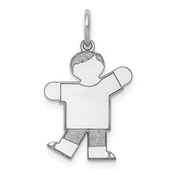 14K White Gold Kid Charm