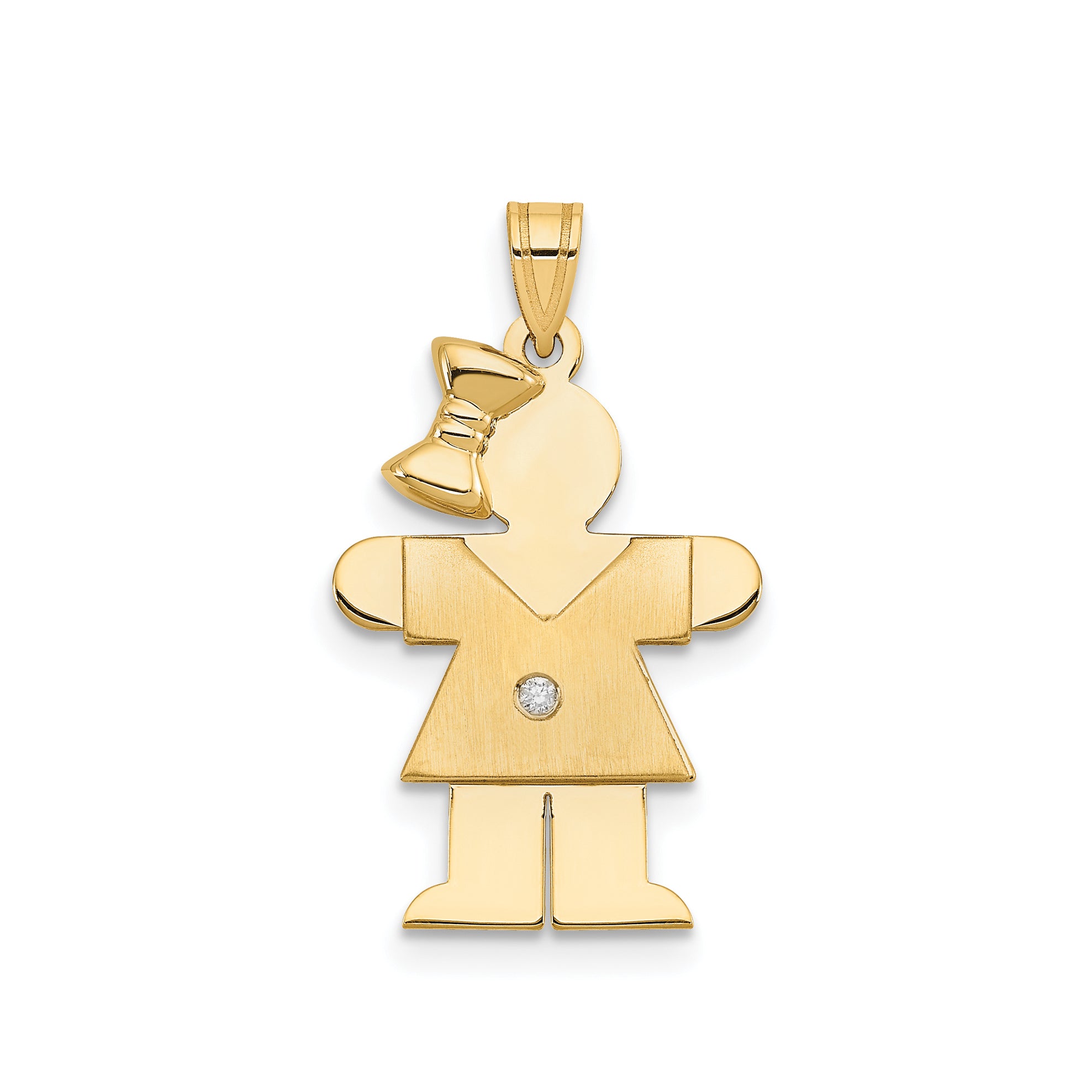 14K AA Diamond Pendant