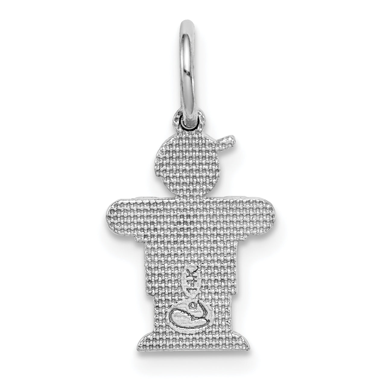 14K White Mini Boy Hugs Charm