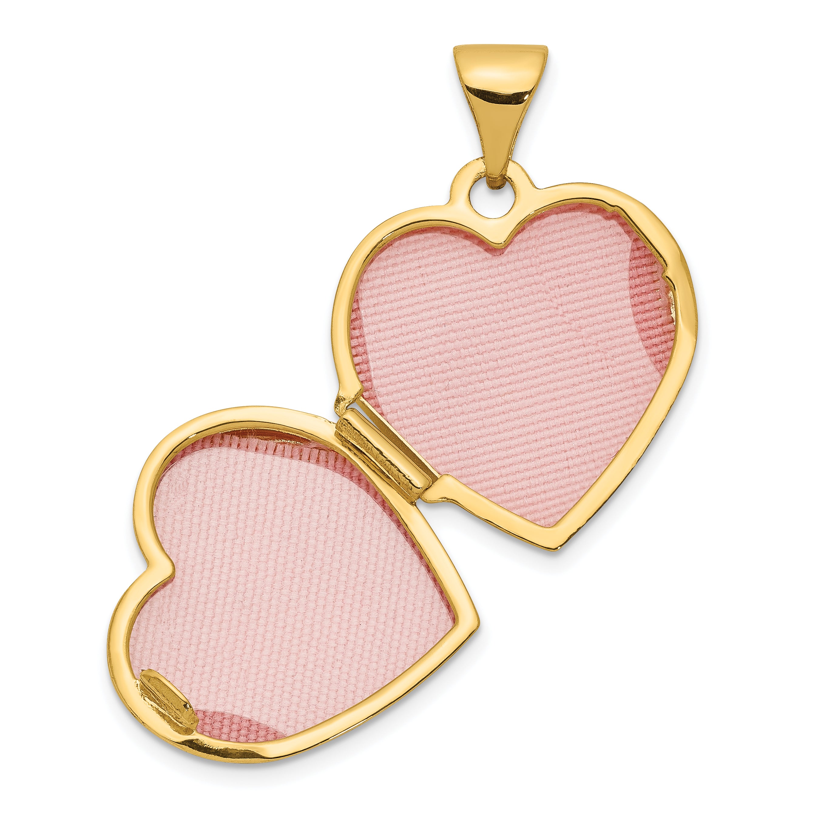 14K Scroll Heart Locket