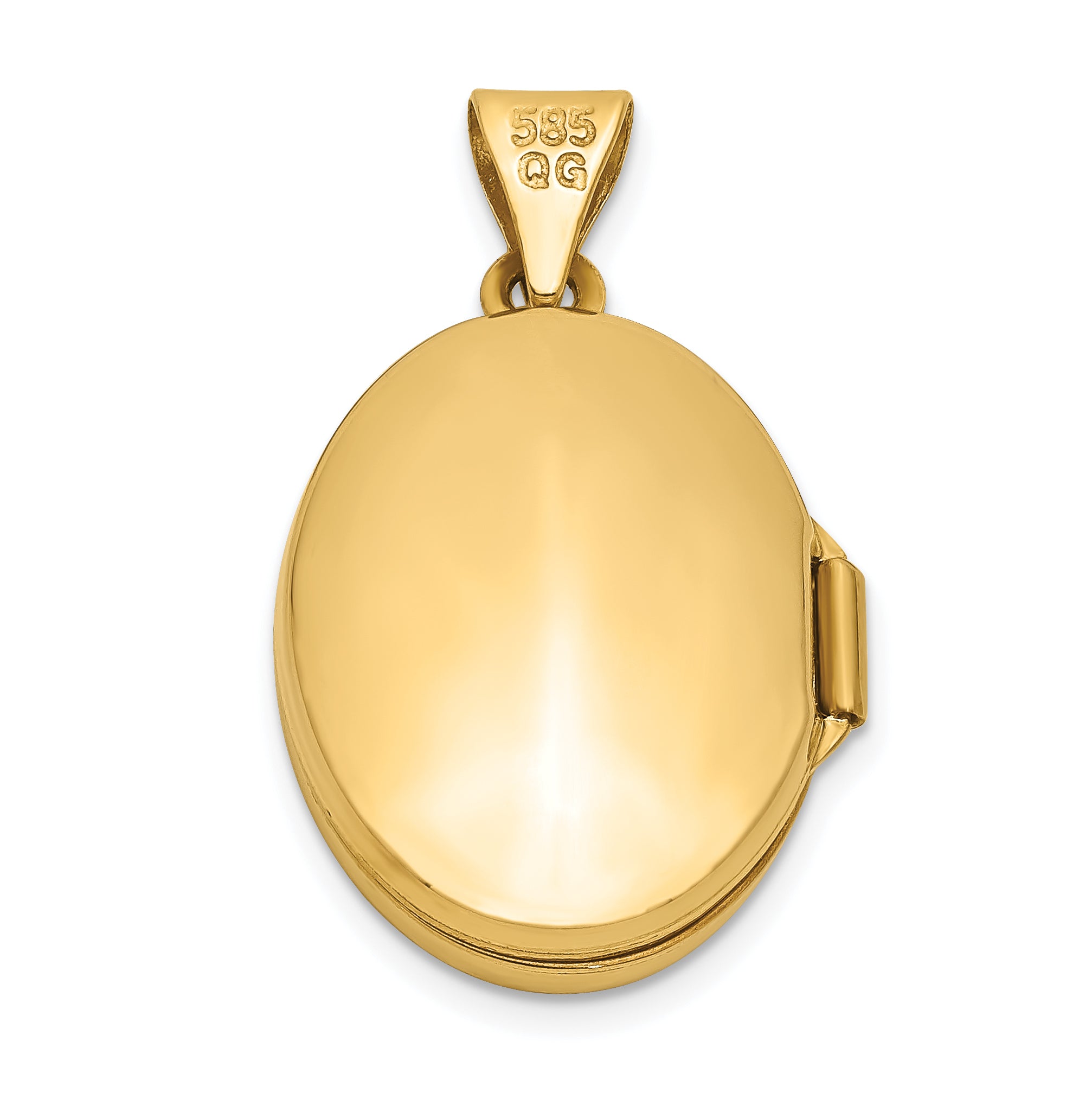 14K Scroll Oval Locket