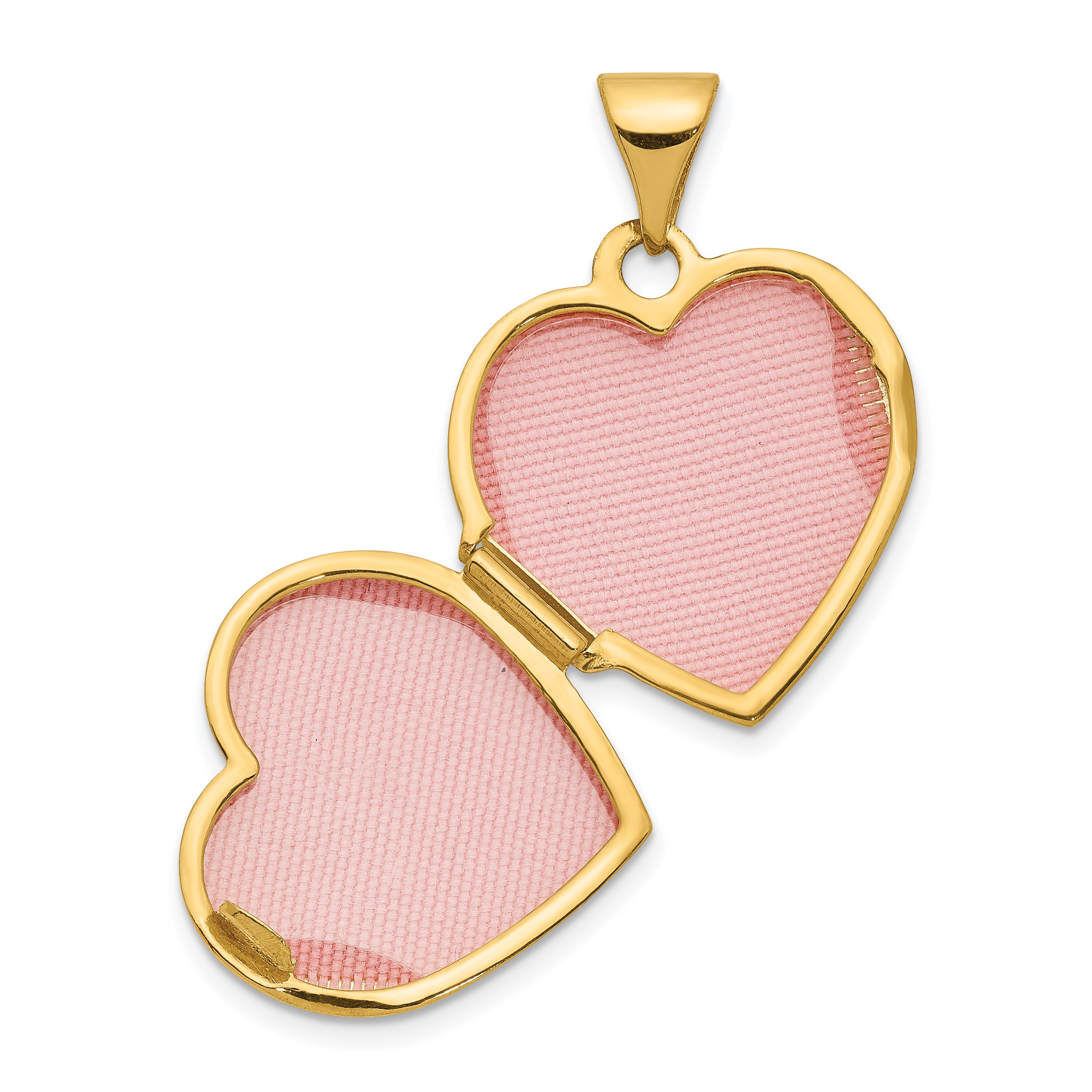 14K Plain 15mm Heart Locket