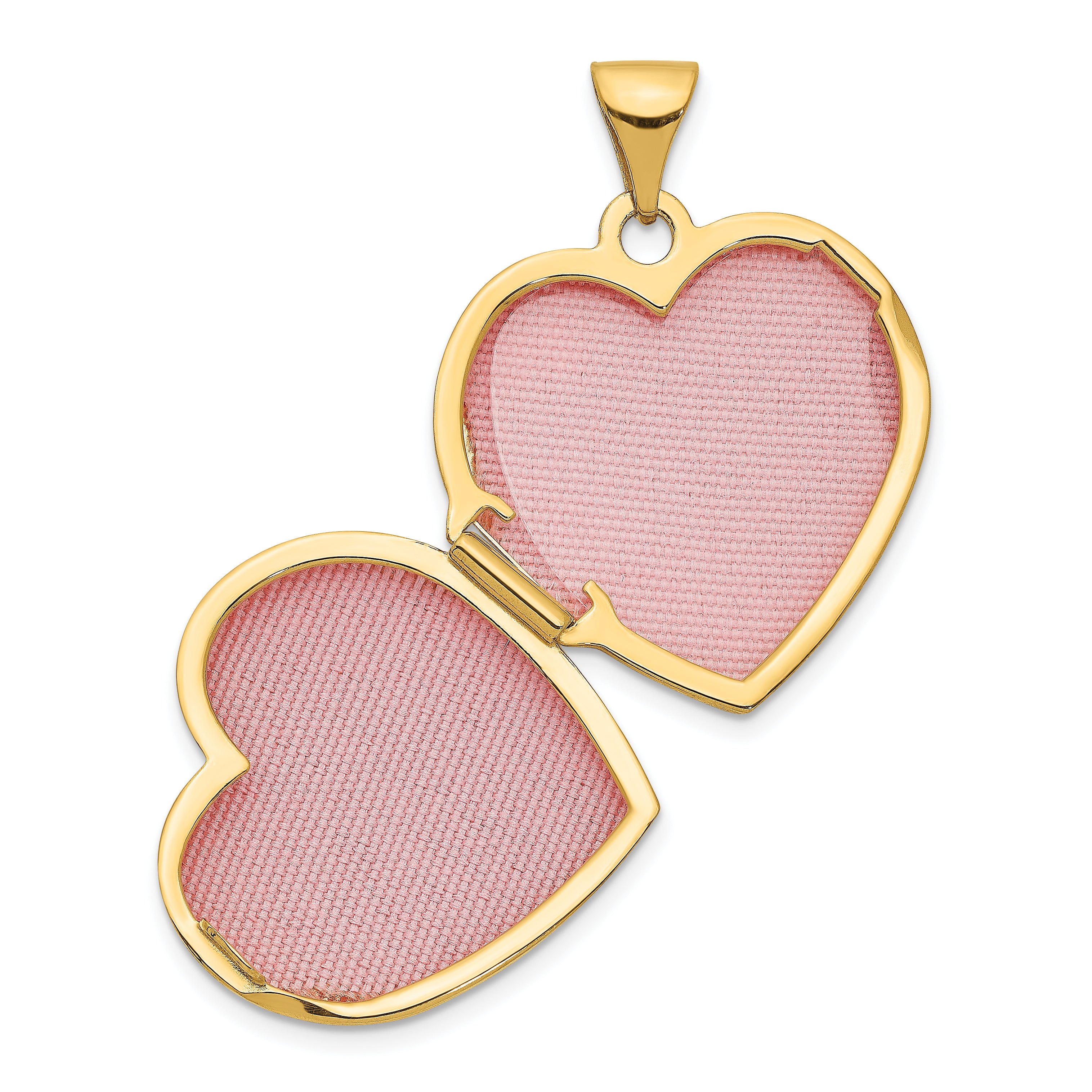 14K With  Rhodium DAUGHTER Floral 18mm Heart Locket