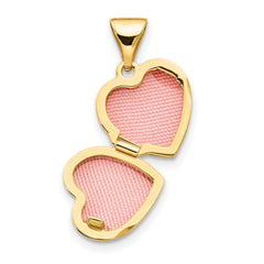 14K Yellow Gold Floral Heart Locket