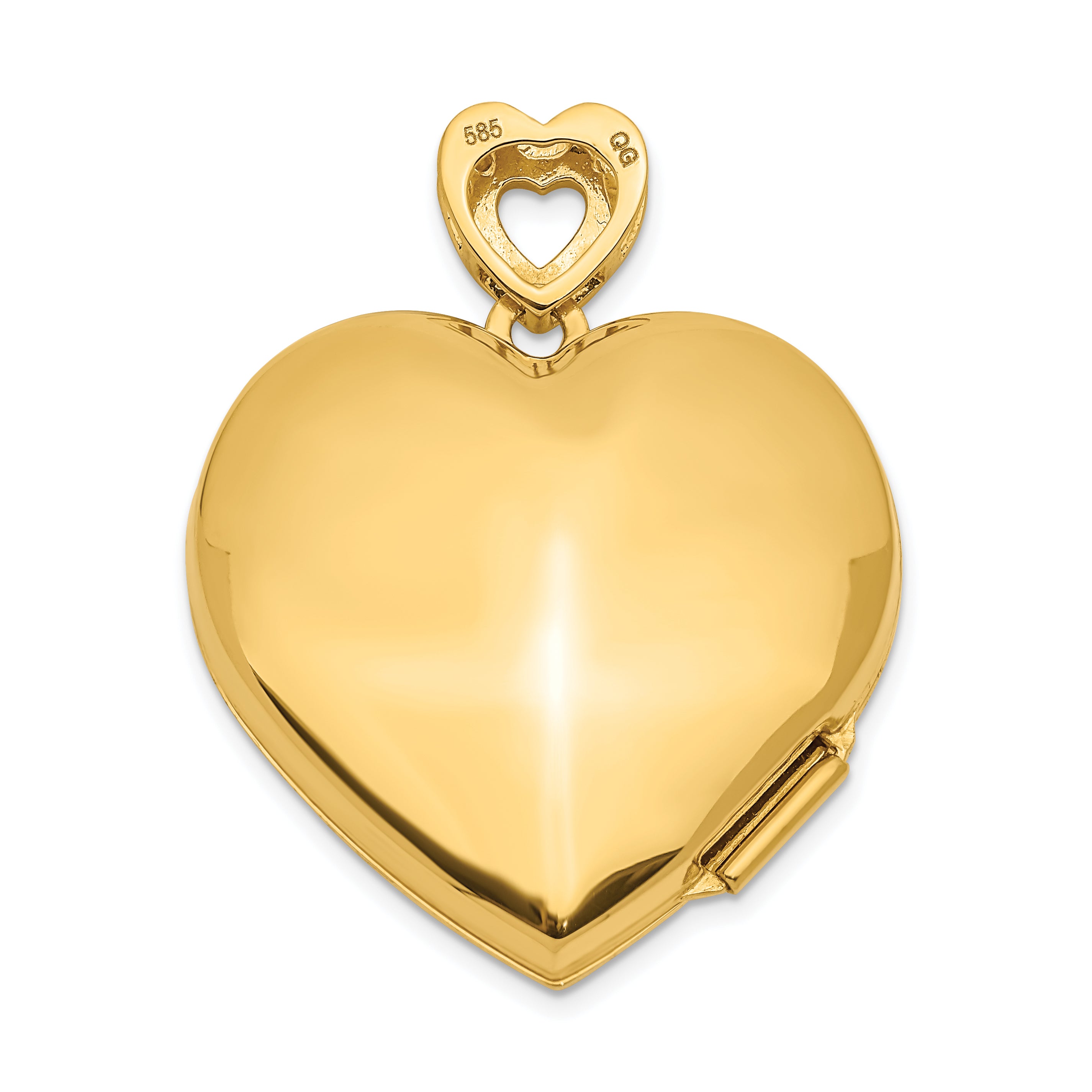 14Ky 24mm With  Diamond Vintage Heart Locket