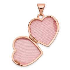 14K Rose Gold 15mm Heart Locket