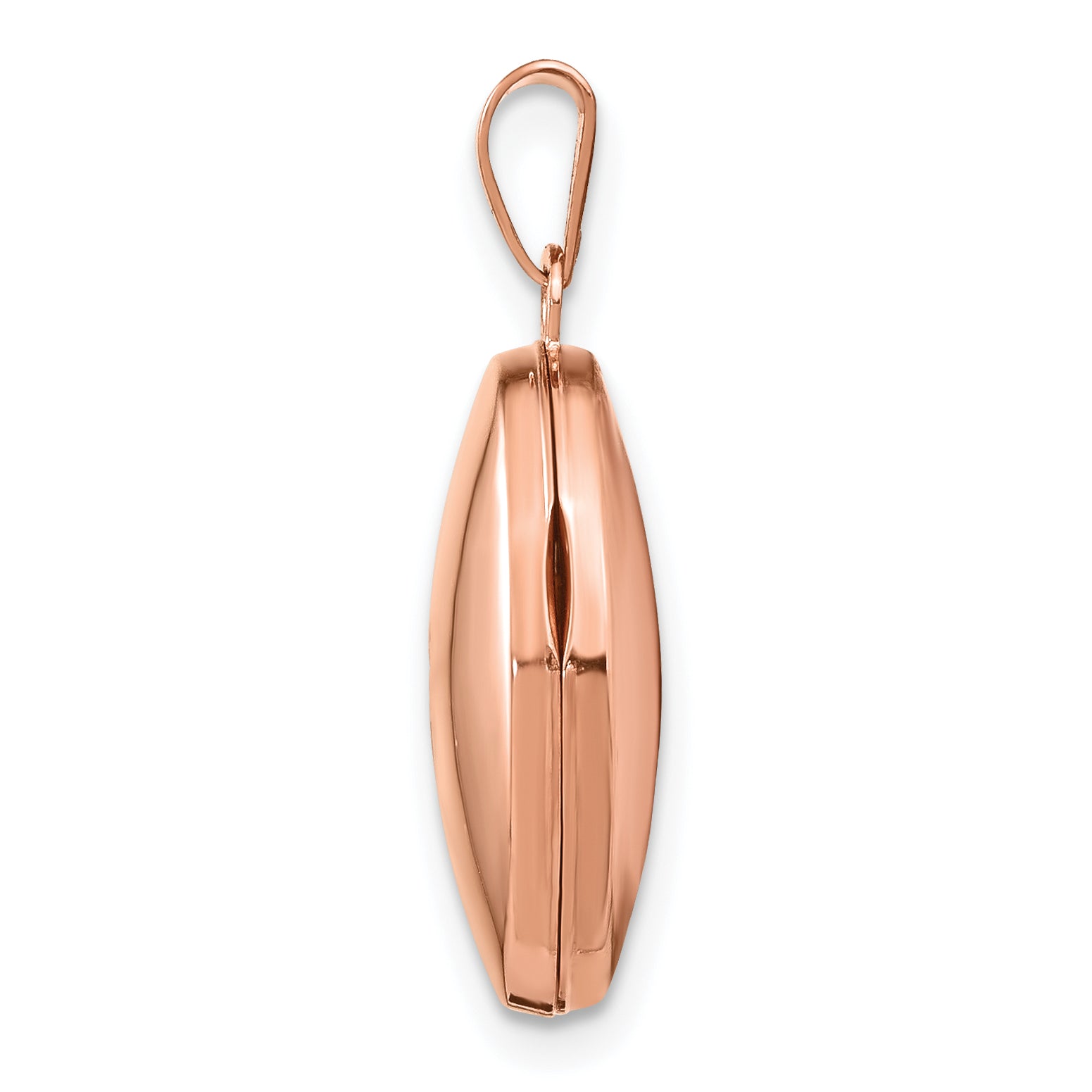 14K Rose Gold 17mm Diamond Locket