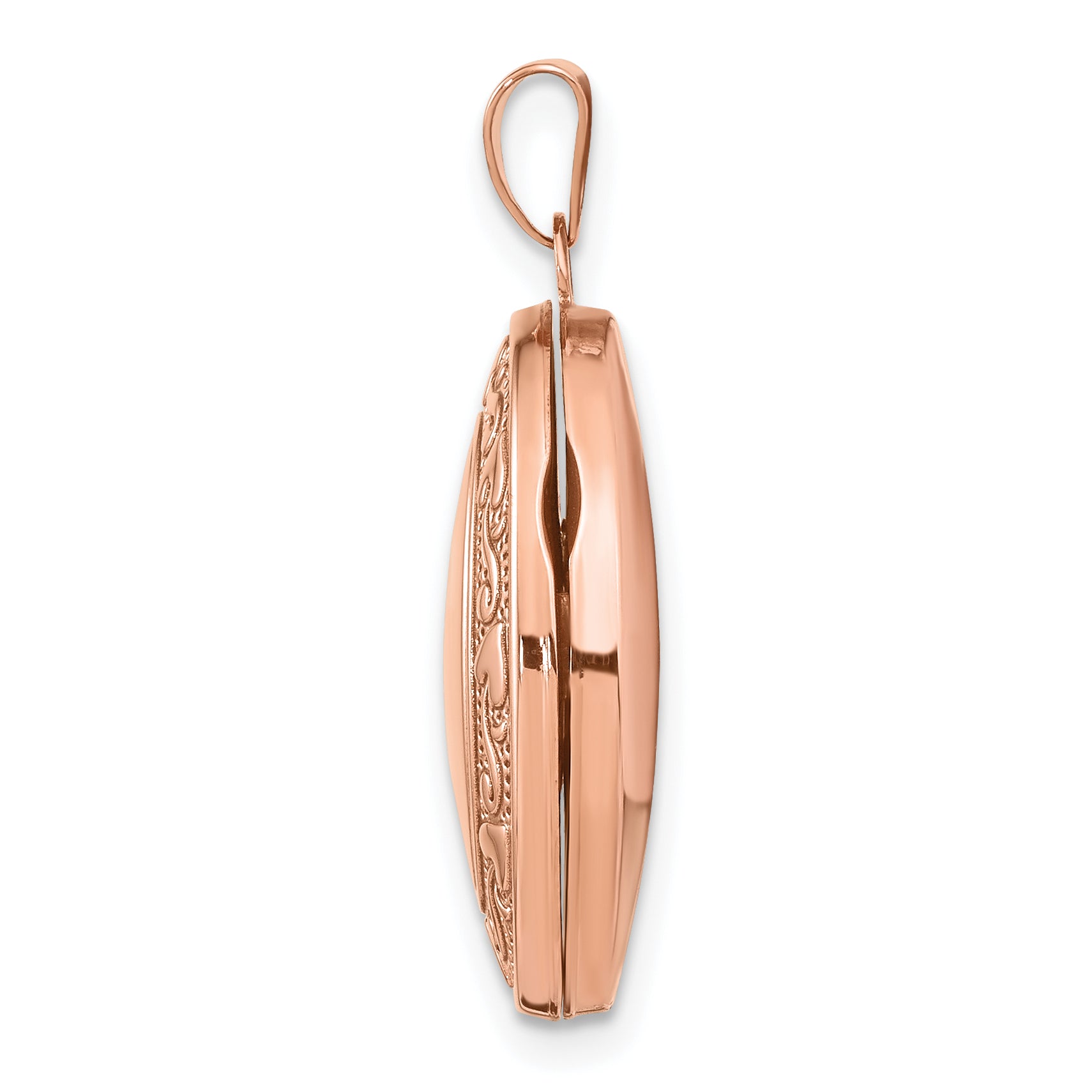 14K Rose Gold 21mm Oval Locket