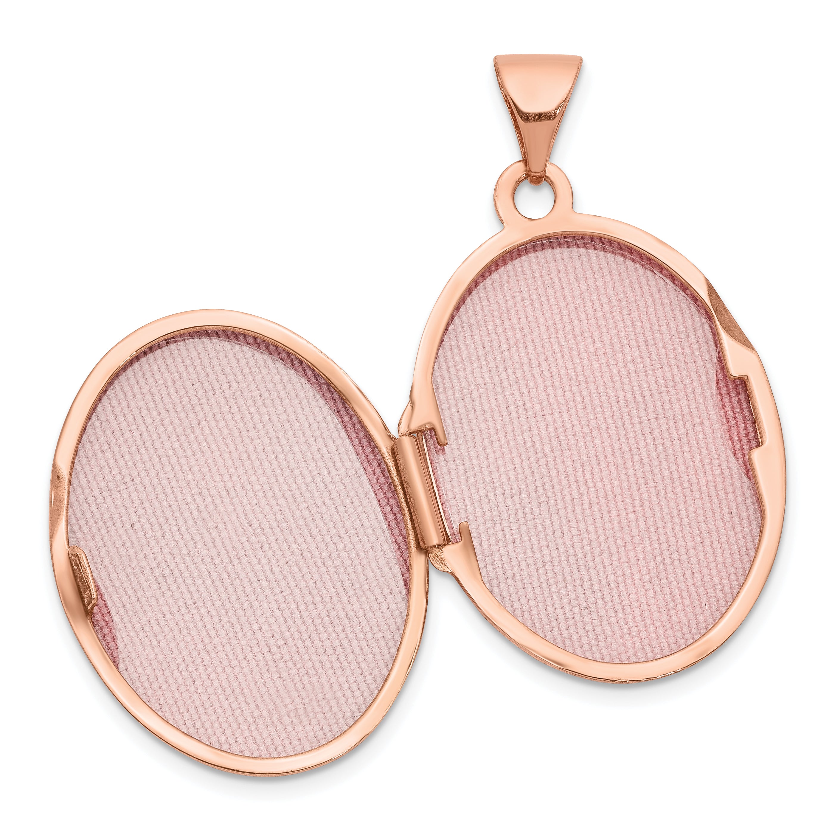 14K Rose Gold 21mm Oval Locket