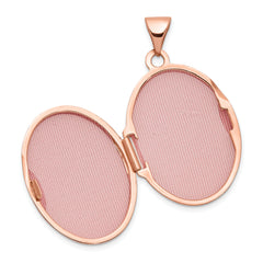 14K Rose Gold 21mm Domed Oval Locket