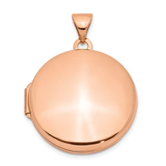 14k Rose Gold 20mm Round Locket