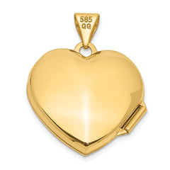 14K Two-Tone 18mm Heart w/Butterfly Locket