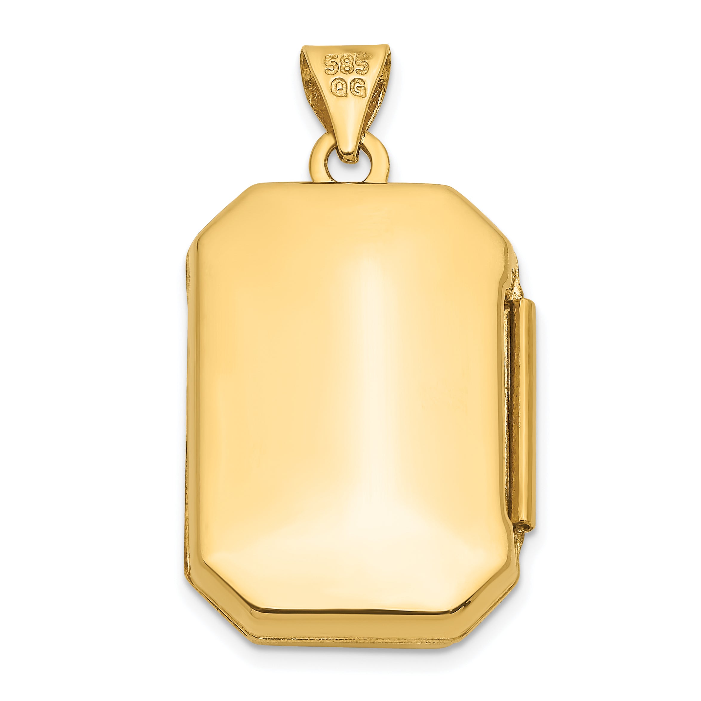 14K Yellow Gold Fancy Rectangle Locket