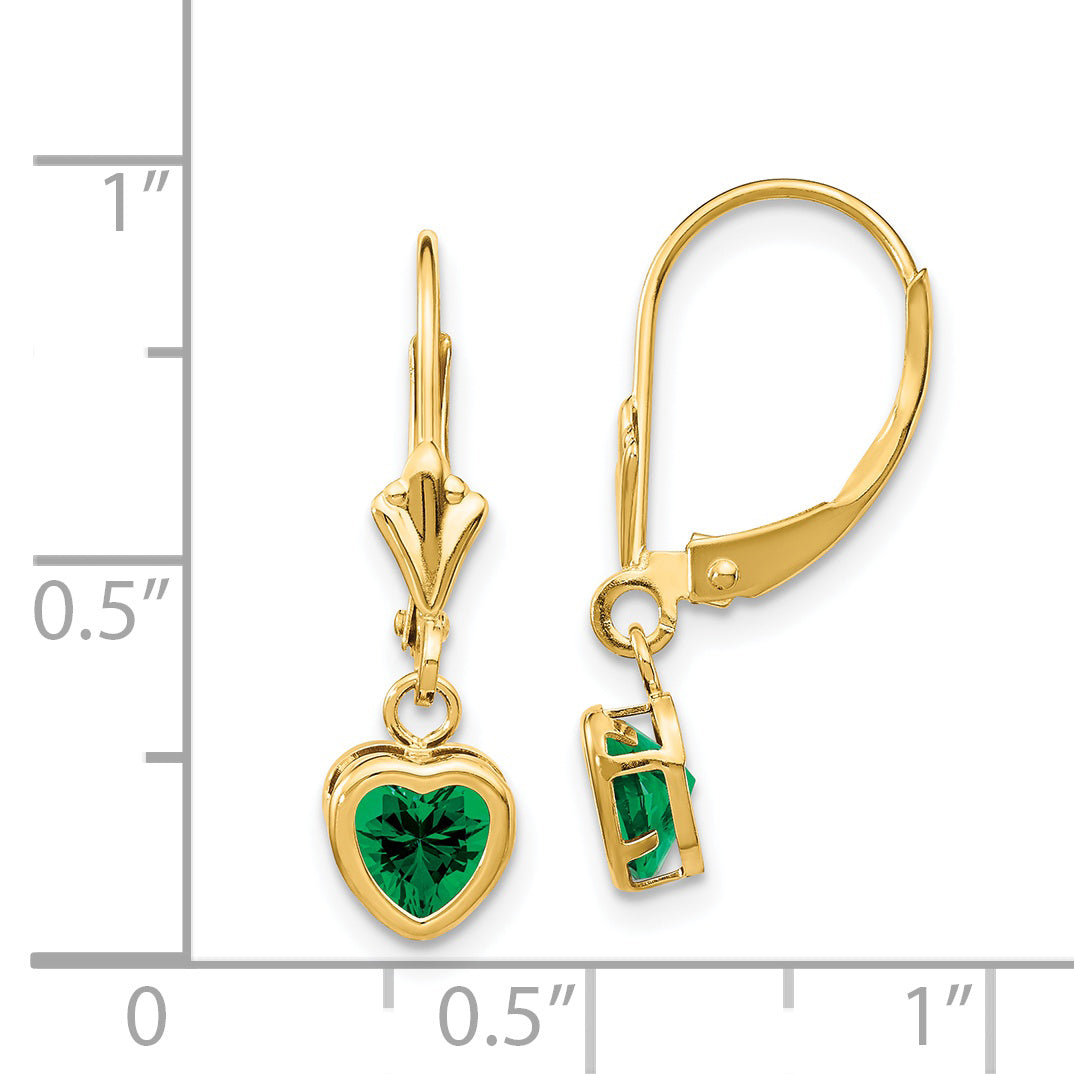 14k 5mm Heart Mount St. Helens Earrings